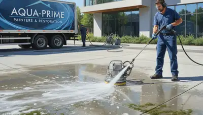 Concrete pressure cleaning service in Fort Wayne, IN for driveways, patios, and walkways