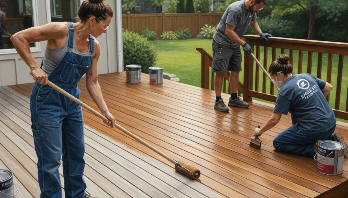 Fort Wayne, IN deck painting service protecting wood with durable exterior coatings