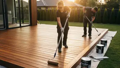 Fort Wayne, IN deck staining by Fort Wayne Paint Pros for durable wood protection