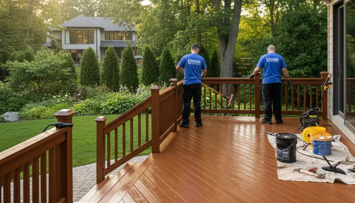 Fort Wayne, IN deck staining service for wood decks by Fort Wayne Paint Pros