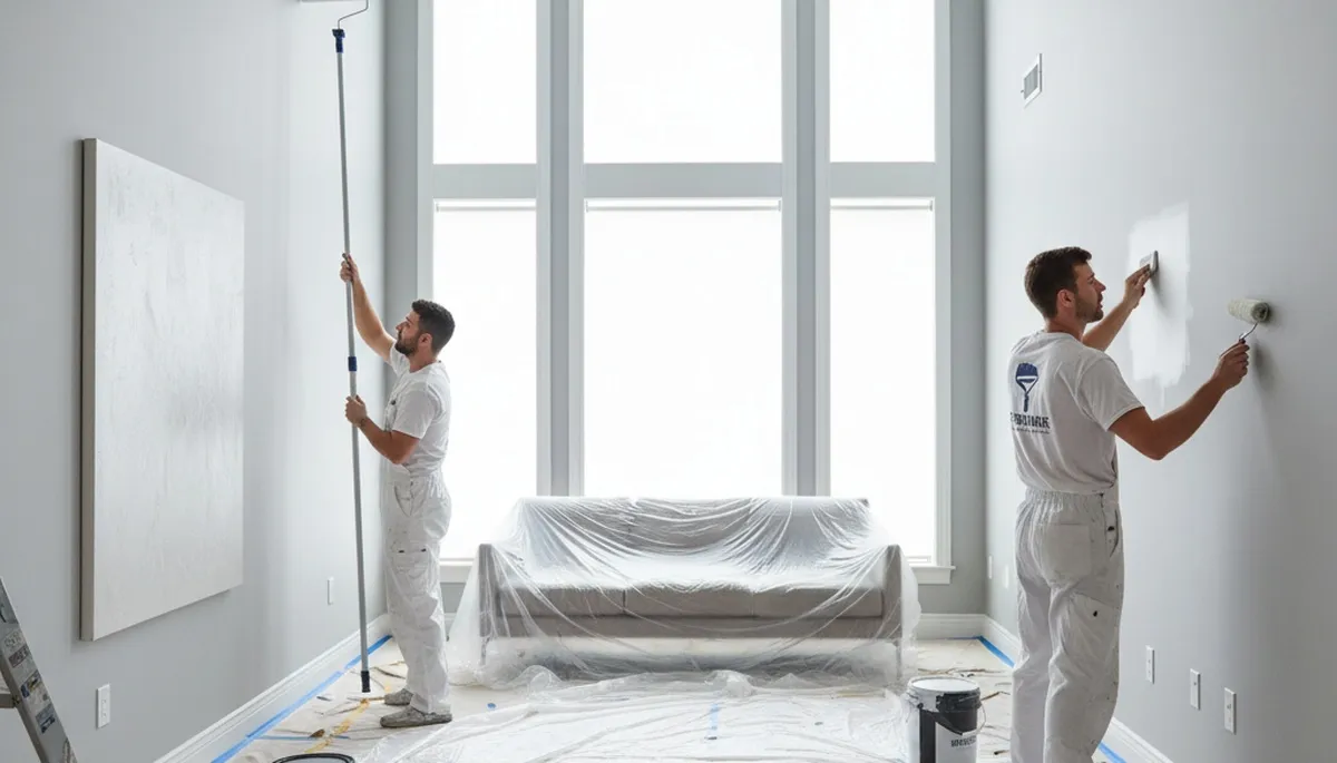 Interior house painting in Fort Wayne, IN by professional painters with clean, smooth wall finishes