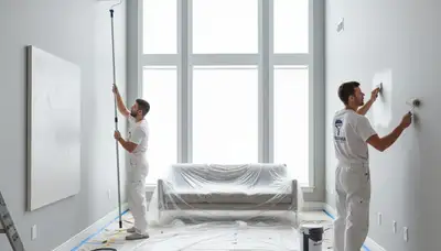 Interior house painting in Fort Wayne, IN by professional painters with clean, smooth wall finishes