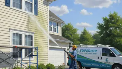 Vinyl siding pressure cleaning in Fort Wayne, IN by Fort Wayne Paint Pros removes mildew and grime